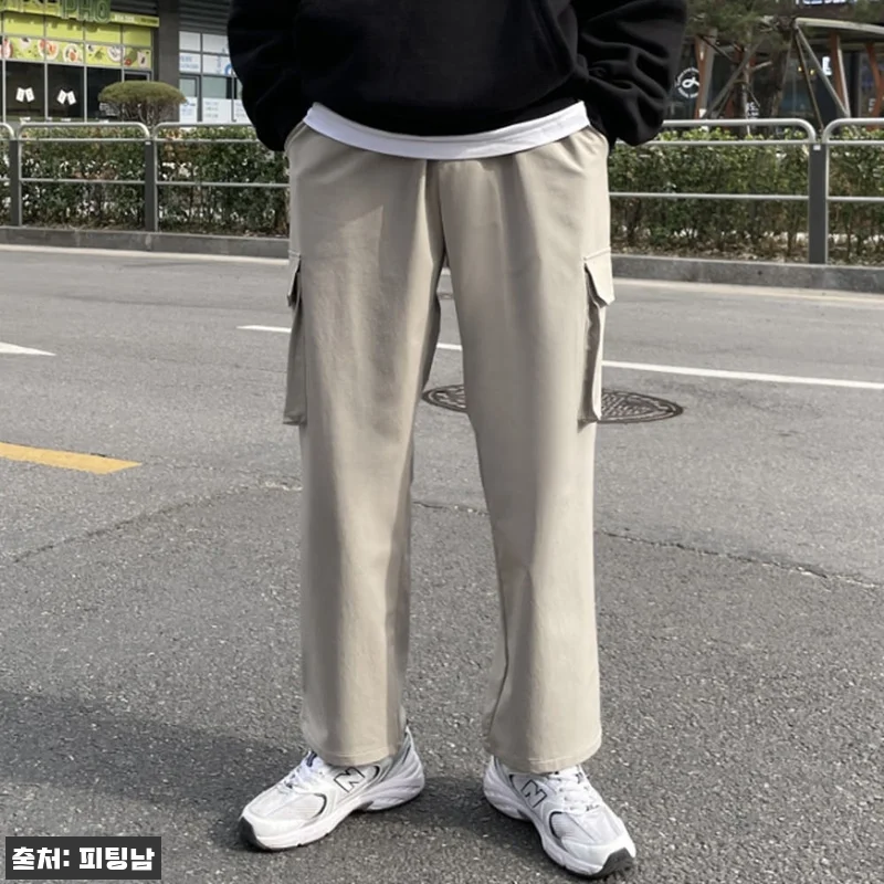 남자 거드리 바스락 나일론 스판 밴딩 와이드 카고바지, 봄가을 데일리 팬츠로 눈여겨볼 이슈템 18 남자 거드리 바스락 나일론 스판 밴딩 관련 이미지 6