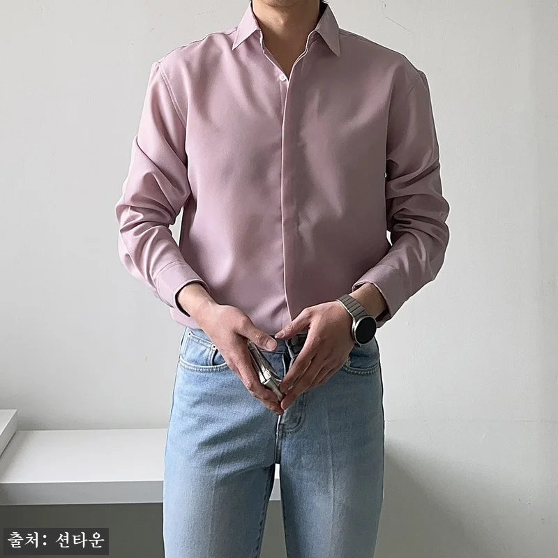 남자셔츠 빅사이즈 실크 남성남방 남자린넨셔츠, 1만원대 히든 버튼 데일리 셔츠 이슈템 15 남자셔츠 빅사이즈 실크 남성남방 남자 관련 이미지 6