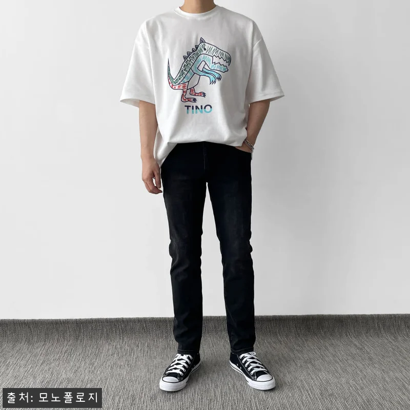 어깨넓어보이는반팔 오버핏 두꺼운반팔티 관련 이미지 6