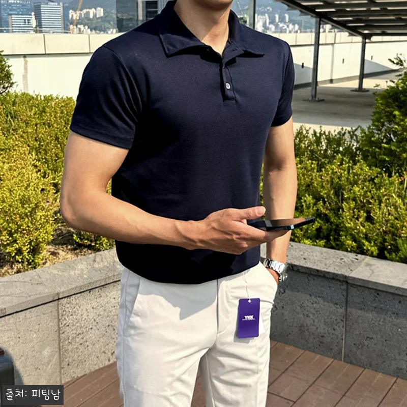 남자 블럼 머슬핏 여름 분또 카라 반 관련 이미지 6