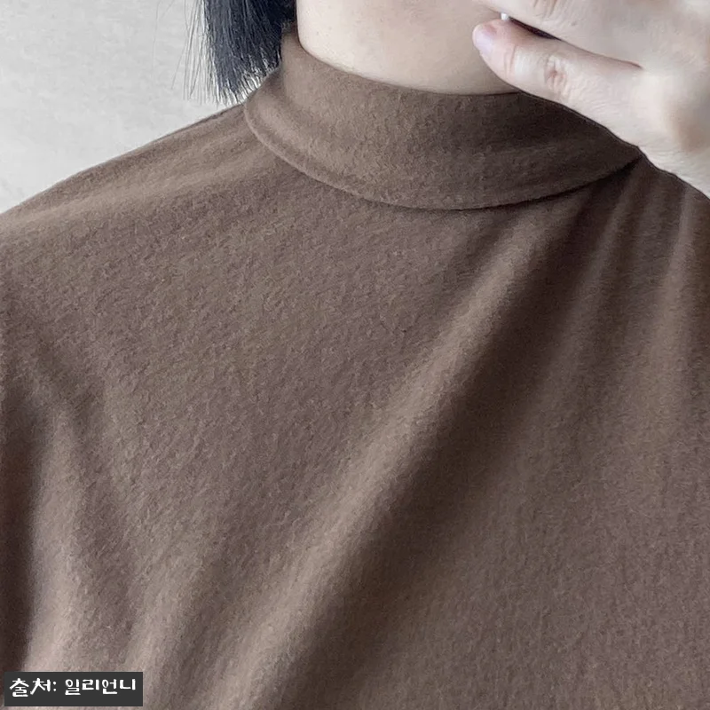 기모폴라티 얇은목티 레이어드티 빅사이 관련 이미지 7