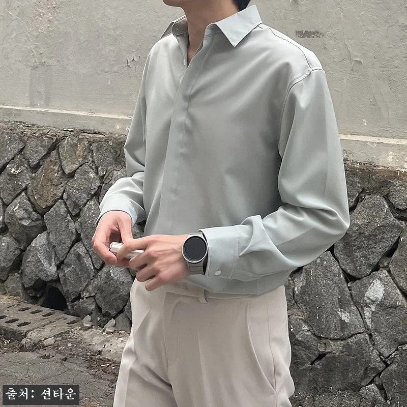 남자셔츠 빅사이즈 실크 남성남방 남자린넨셔츠, 1만원대 히든 버튼 데일리 셔츠 이슈템 16 남자셔츠 빅사이즈 실크 남성남방 남자 관련 이미지 7