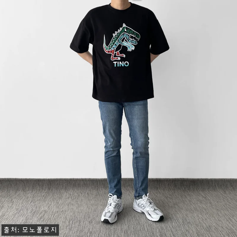 어깨넓어보이는반팔 오버핏 두꺼운반팔티 관련 이미지 7