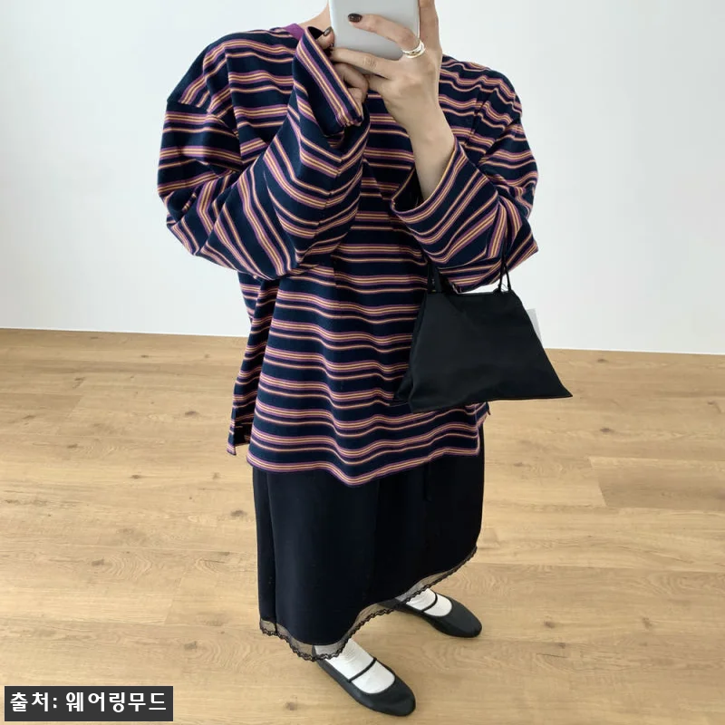 어토프 페리 스트라이프 티셔츠 줄지 긴팔티, 차콜 옵션 남았을 때 체크할 구매 포인트 19 어토프 페리 스트라이프 티셔츠 줄지 관련 이미지 8