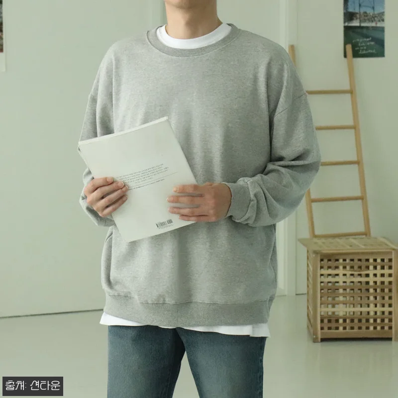 남자맨투맨 남자긴팔티 빅사이즈 오버핏 관련 이미지 8