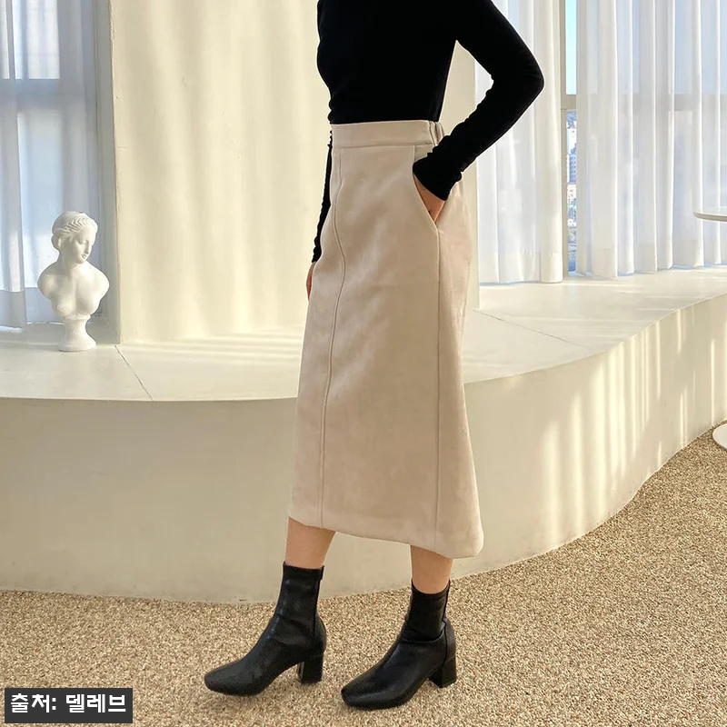 스웨이드 포켓 겨울 H라인 롱 스커트, 38,000원 할인 혜택까지 챙겨본 겨울 데일리템 21 스웨이드 포켓 겨울 H라인 롱 스커트 관련 이미지 9