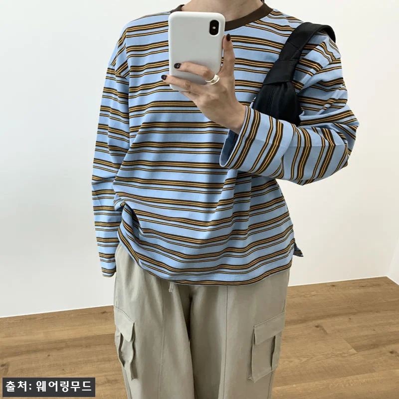 어토프 페리 스트라이프 티셔츠 줄지 긴팔티, 차콜 옵션 남았을 때 체크할 구매 포인트 20 어토프 페리 스트라이프 티셔츠 줄지 관련 이미지 9
