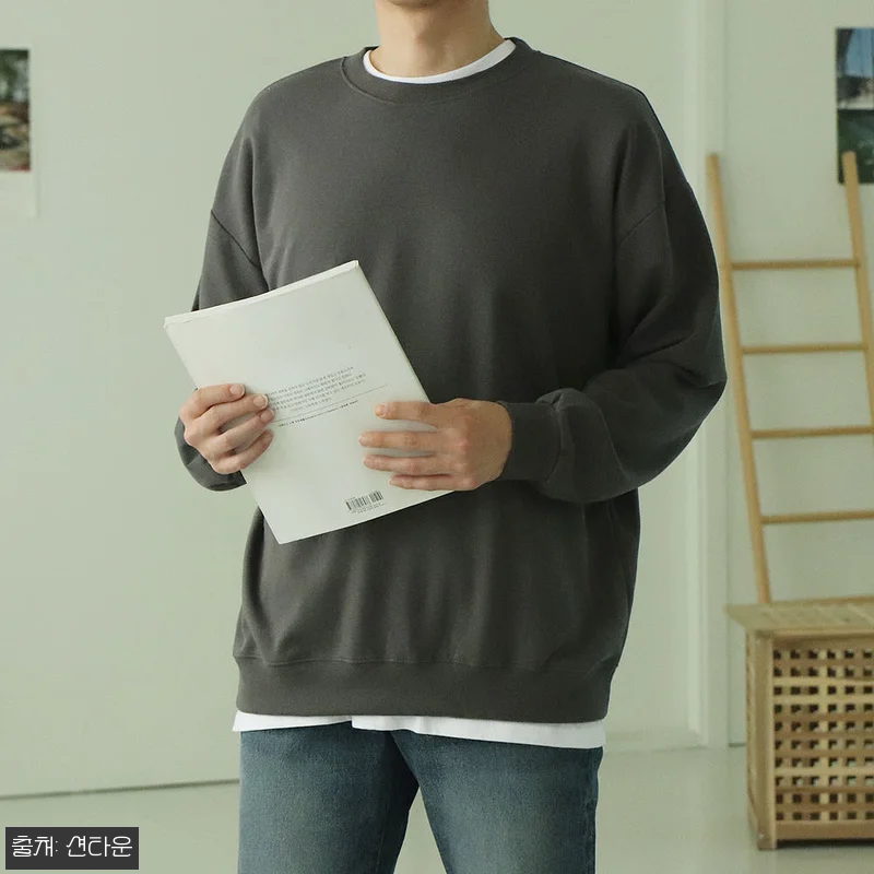 남자맨투맨 남자긴팔티 빅사이즈 오버핏 관련 이미지 9
