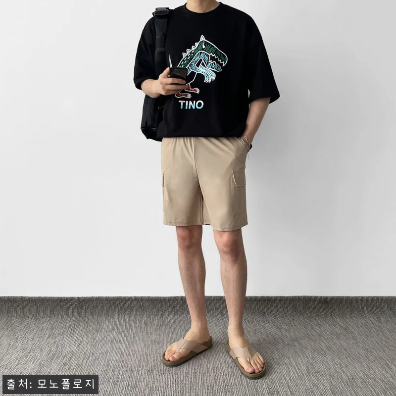 어깨넓어보이는반팔 오버핏 두꺼운반팔티 관련 이미지 9