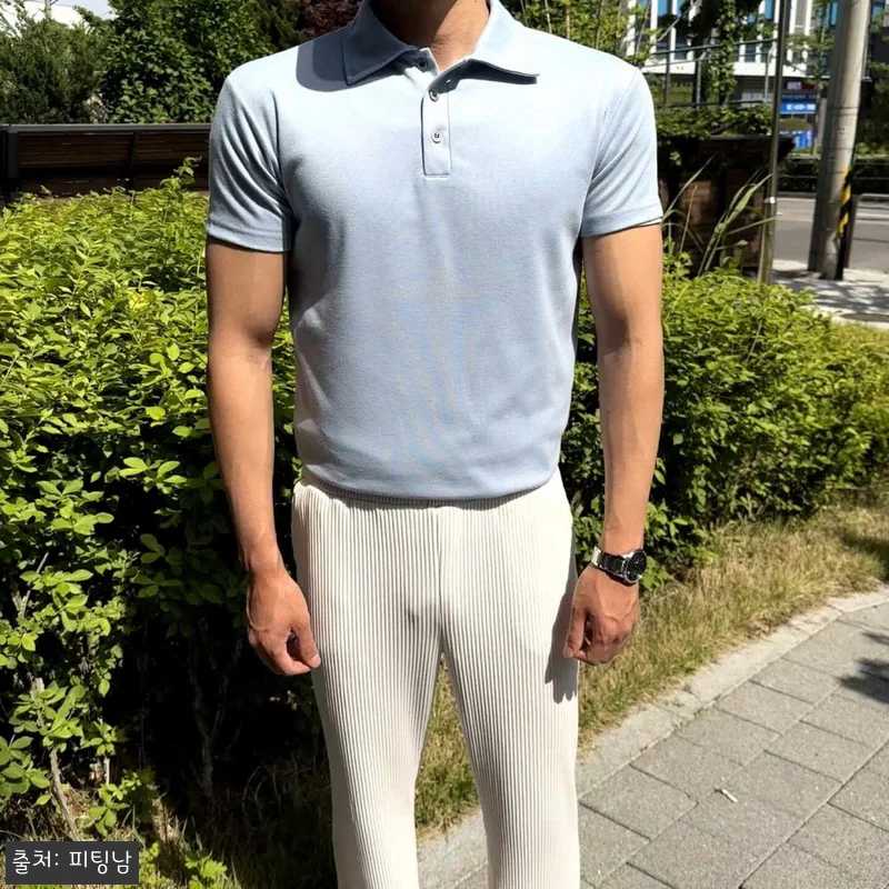 남자 블럼 머슬핏 여름 분또 카라 반 관련 이미지 9