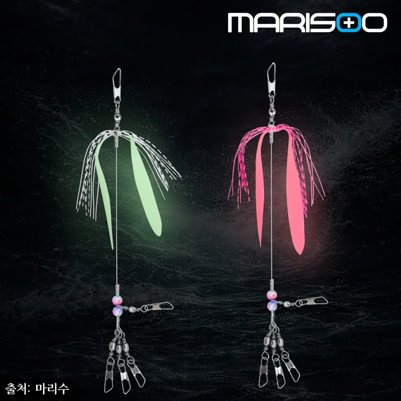 마리수 피문어채비 동해 서해 대왕 문어채비 돌문어 스커트 2개, 2,900원 가성비 채비 체크