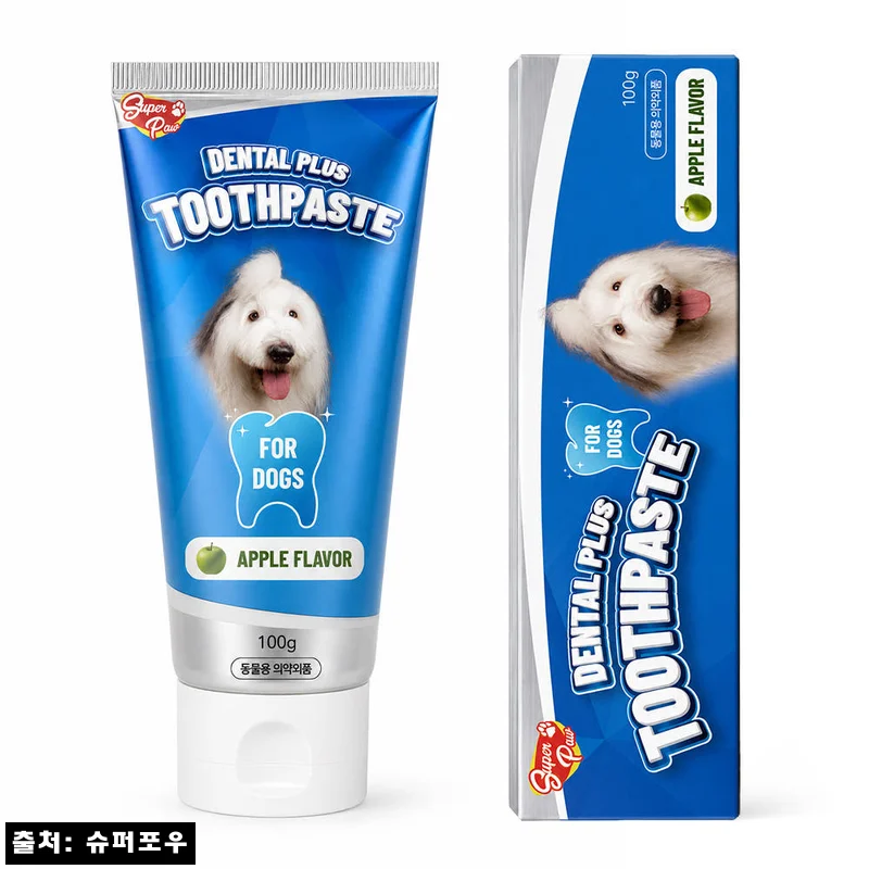 슈퍼포우 덴탈 플러스 강아지 치약 청사과 100g, 입냄새 관리 루틴으로 눈여겨본 찐후기