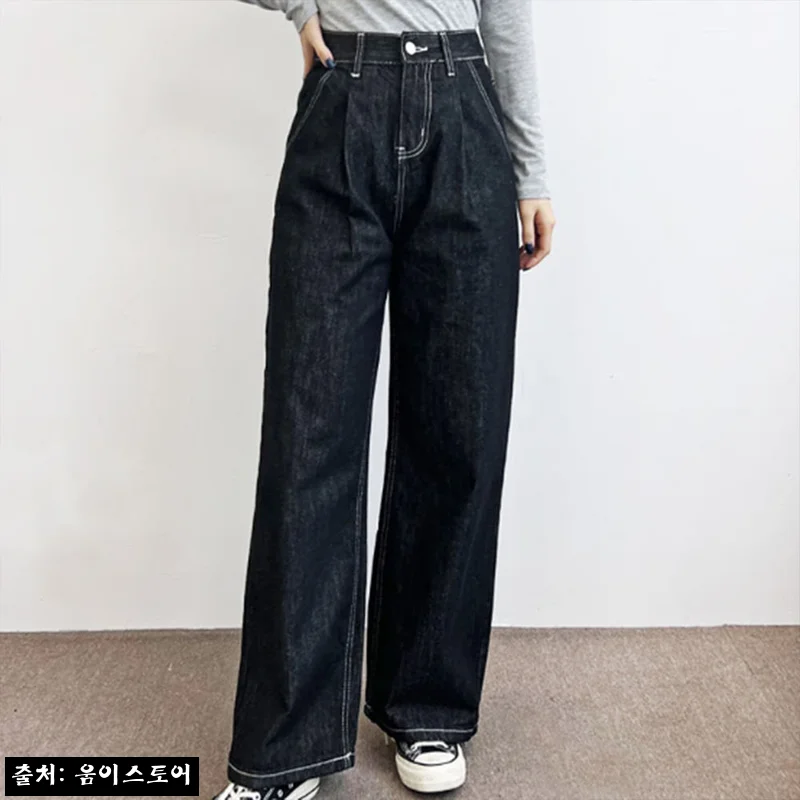 S-XL 데님 와이드 팬츠 흑청, 구매 전 꼭 확인한 데일리 팬츠 정보