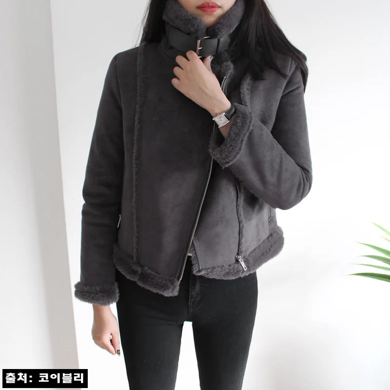 코이블리 겨울 하이넥 스웨이드 밍크 페이크퍼 크롭 무스탕 자켓, 9만원대 구매 전 체크한 찐정보