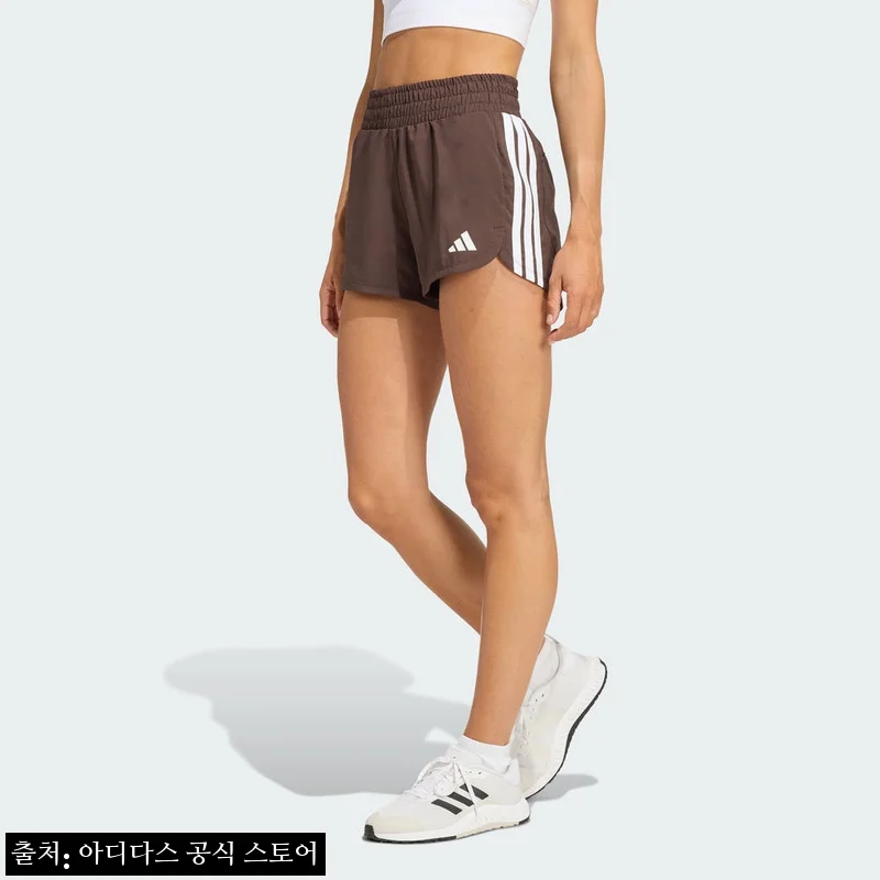아디다스 페이서 워크아웃 우븐 하이라이즈 쇼츠 KD7322, 차분한 컬러감이 눈에 띄는 운동 쇼츠