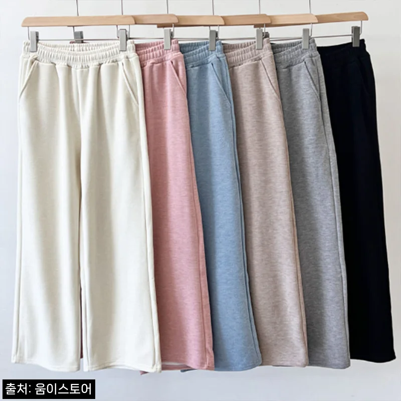 기모 바지 밴딩 팬츠 여성 와이드핏, 간절기 데일리룩으로 눈여겨볼 이슈템