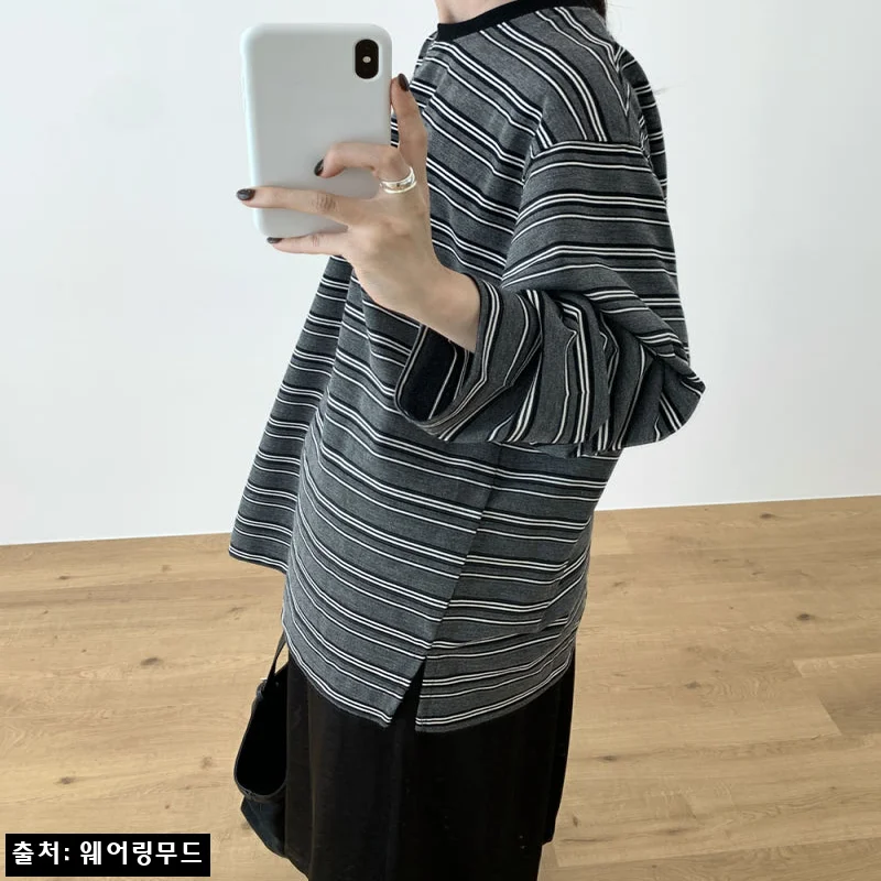 어토프 페리 스트라이프 티셔츠 줄지 긴팔티, 차콜 옵션 남았을 때 체크할 구매 포인트