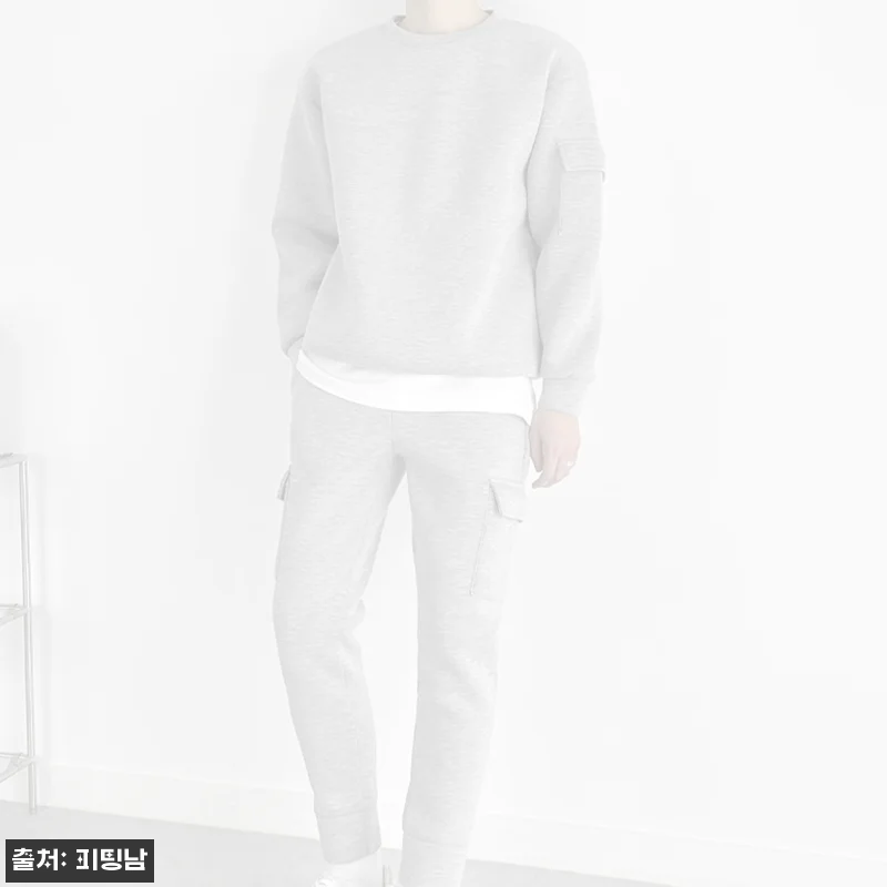 남자 론돈 네오프렌 맨투맨 카고 조거 트레이닝 셋업, 봄가을 데일리룩으로 눈여겨볼 이슈템