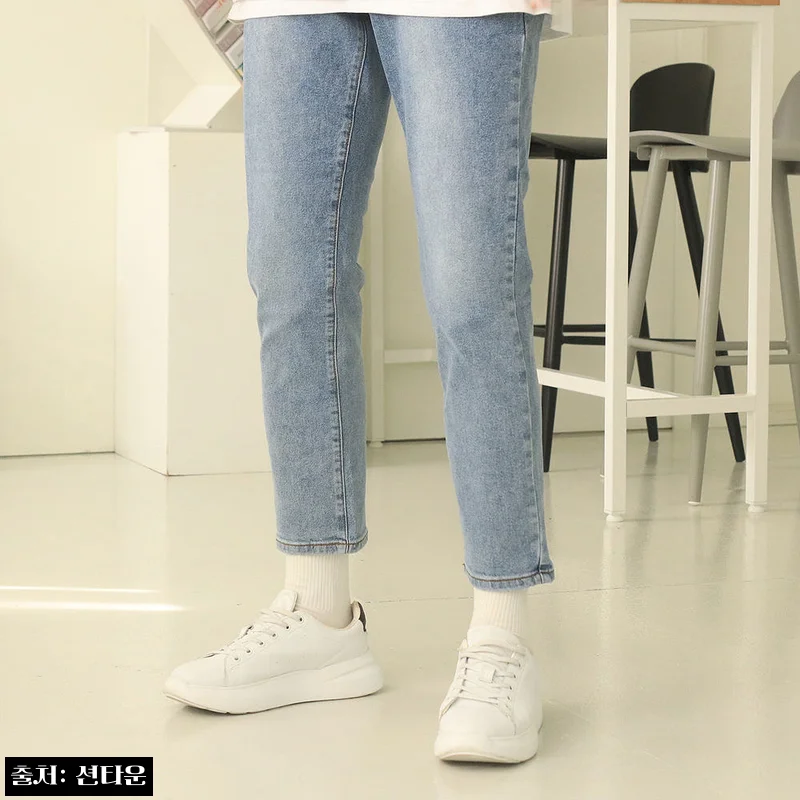 남자청바지 빅사이즈 허벅돼 스판 밴딩청바지, 사계절 데일리룩으로 체크한 이유