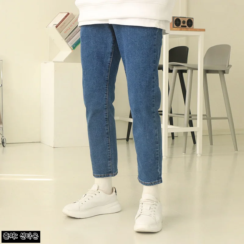 남자청바지 허벅돼 밴딩 스판 청바지, 사계절 데일리룩으로 눈여겨볼 26,000원 이슈템