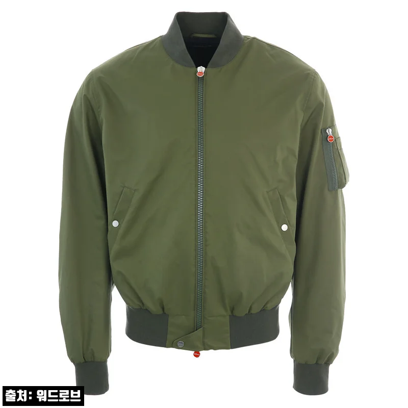 키톤 UW1452 KHAKI 암 로고 캐주얼 카키 자켓, 17% 할인 중인 프리미엄 아우터 체크 포인트